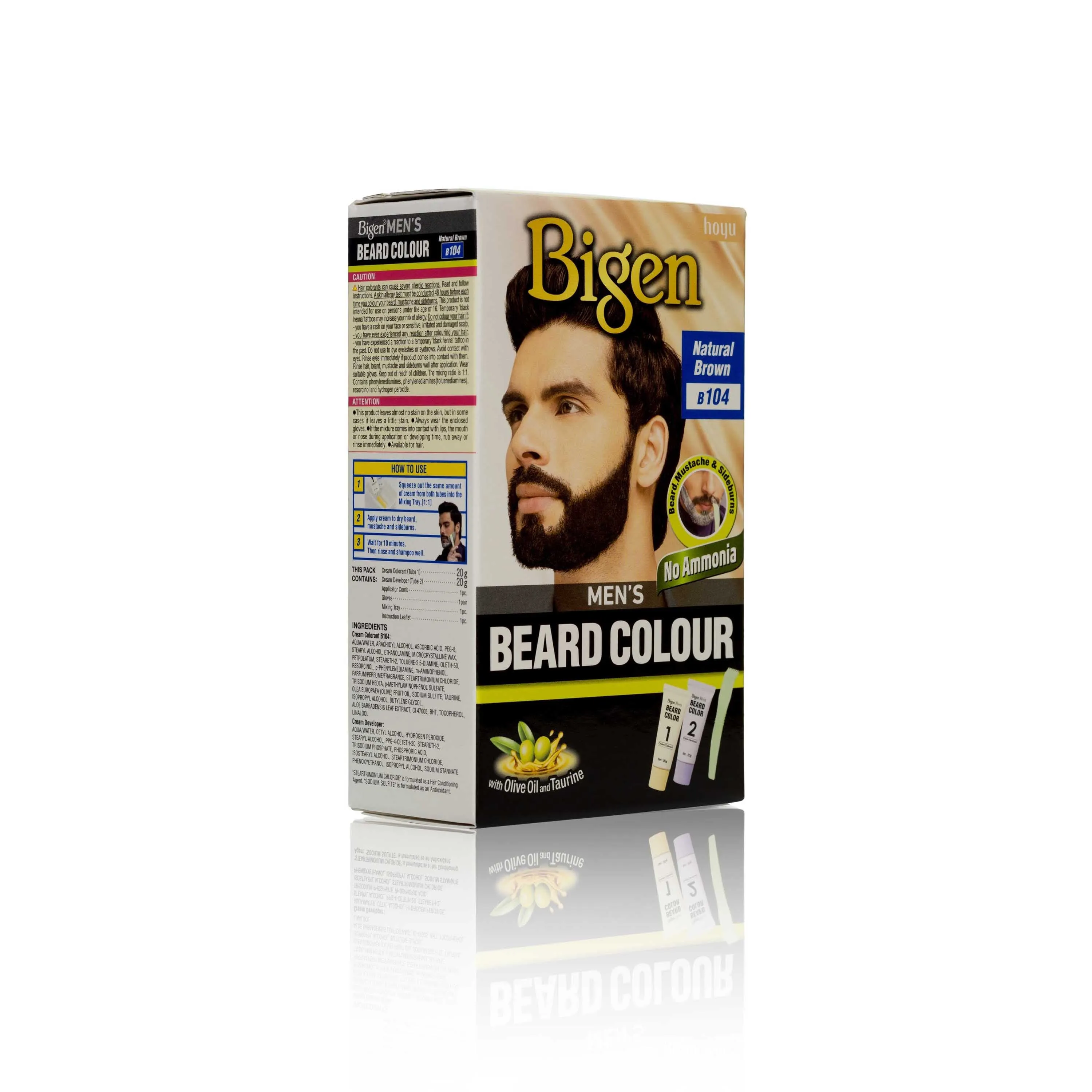 Bigen Men’s Beard Colour - B104 - Natural Brown