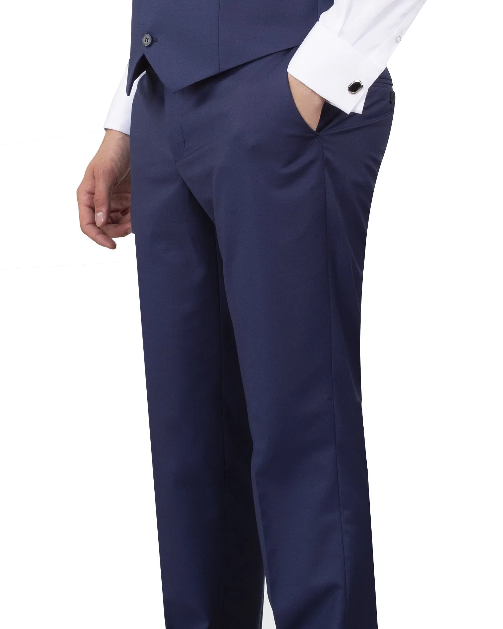 Dark Blue Plain Suit Trouser