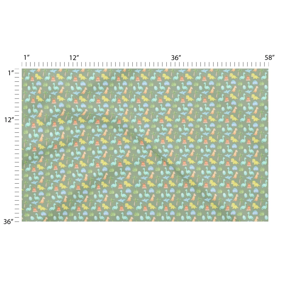 Dino Boy 5 - Natural Fiber Fabric by the Yard
