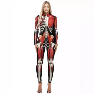 Halloween Peculiar Muscle Bone Masquerade Party Men And Women Skeleton 3D Printing