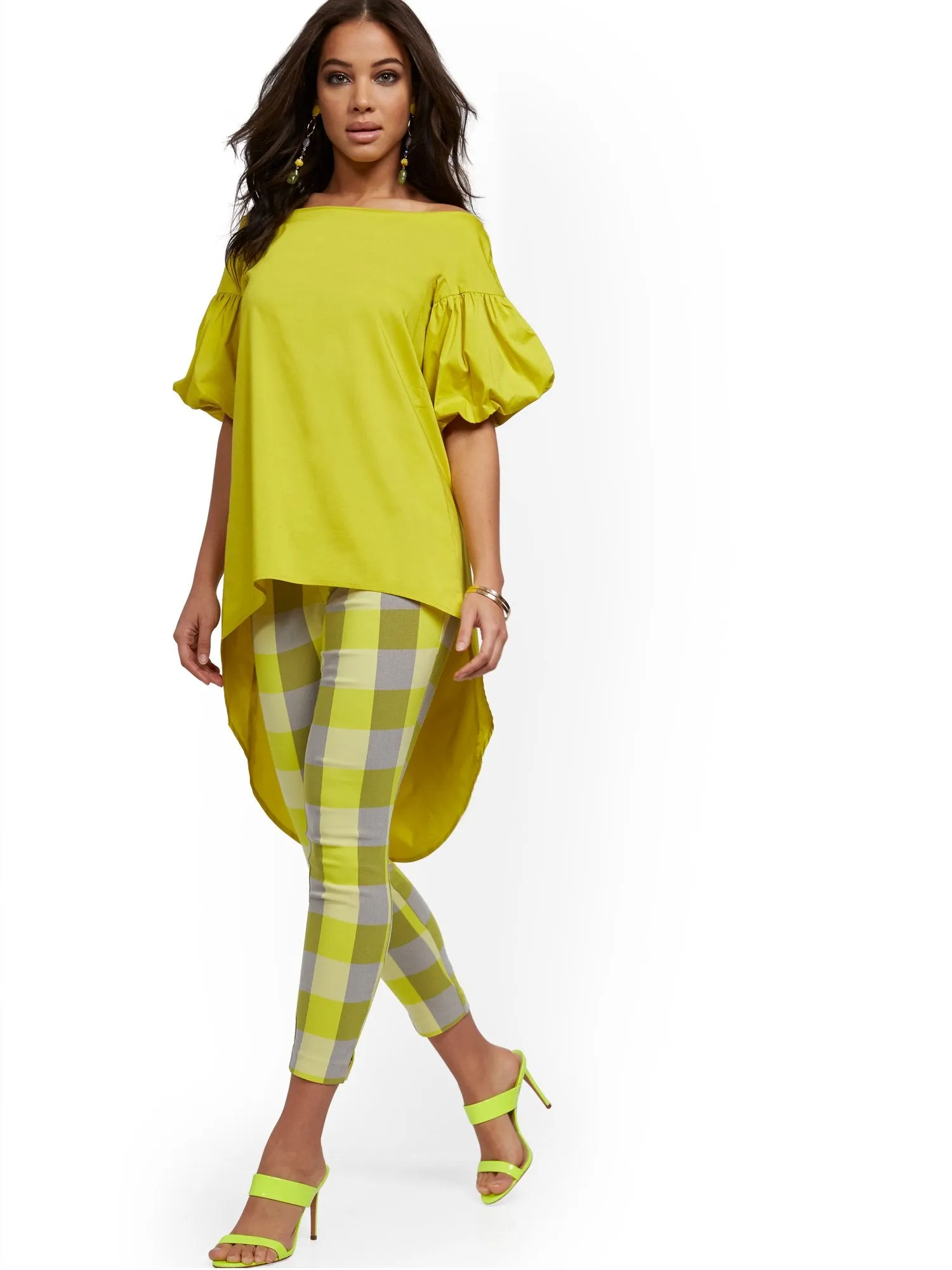 Hi-Lo Poplin Tunic Shirt