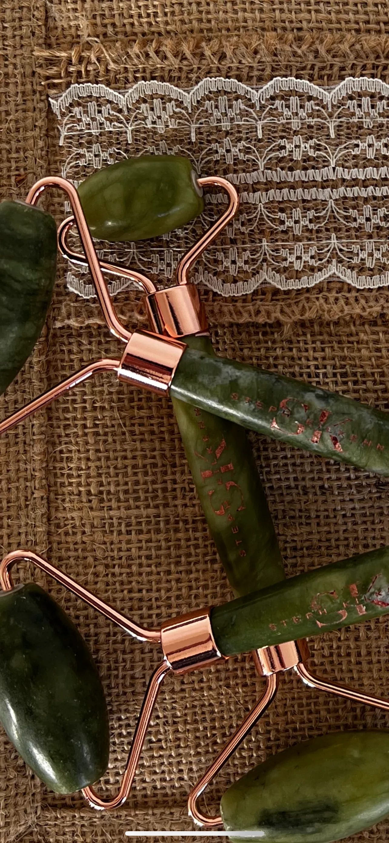 Jade Lymphatic Drainage Roller & Gua Sha Stone Set