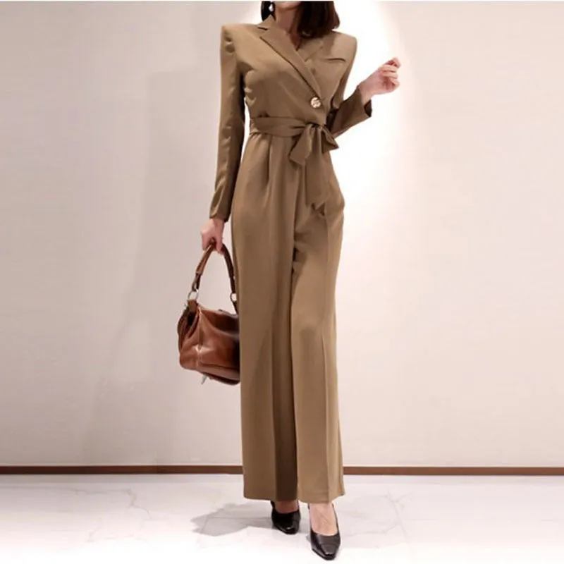 Long-sleeved Women's Slim Jumpsuit