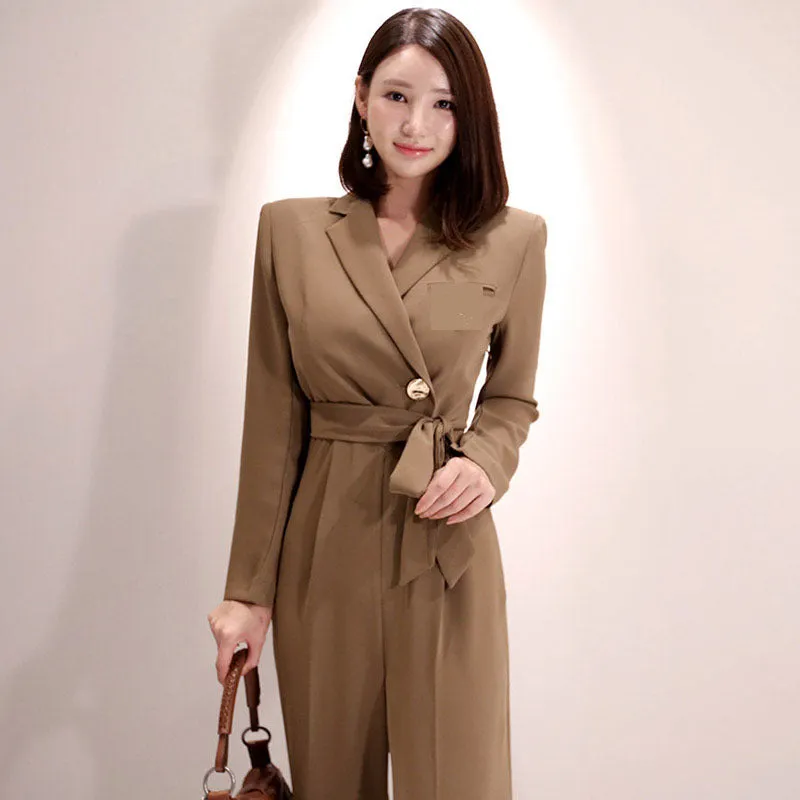 Long-sleeved Women's Slim Jumpsuit