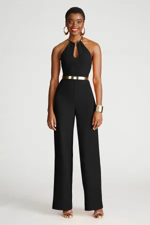 Oki Jumpsuit In Stretch Crepe