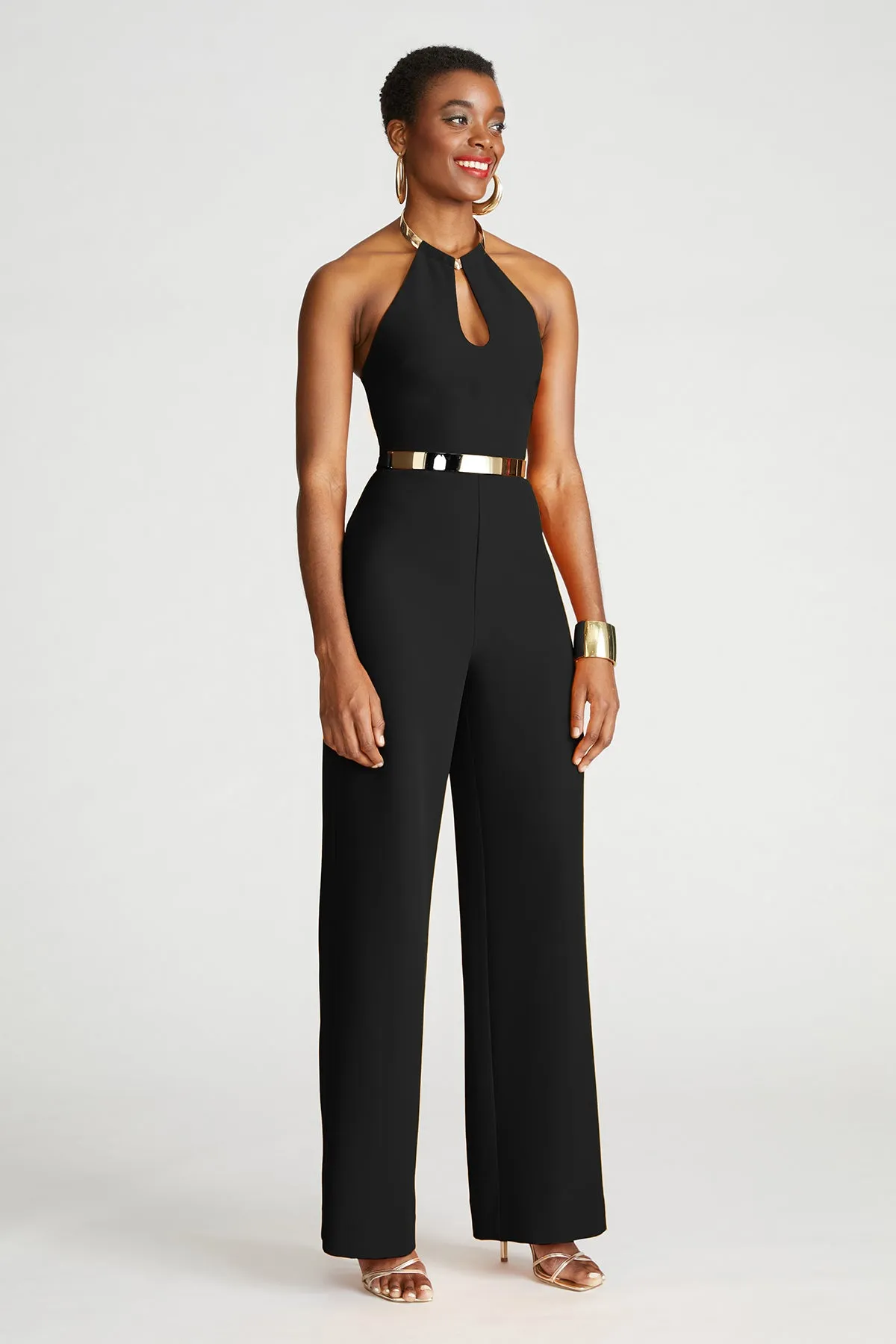 Oki Jumpsuit In Stretch Crepe