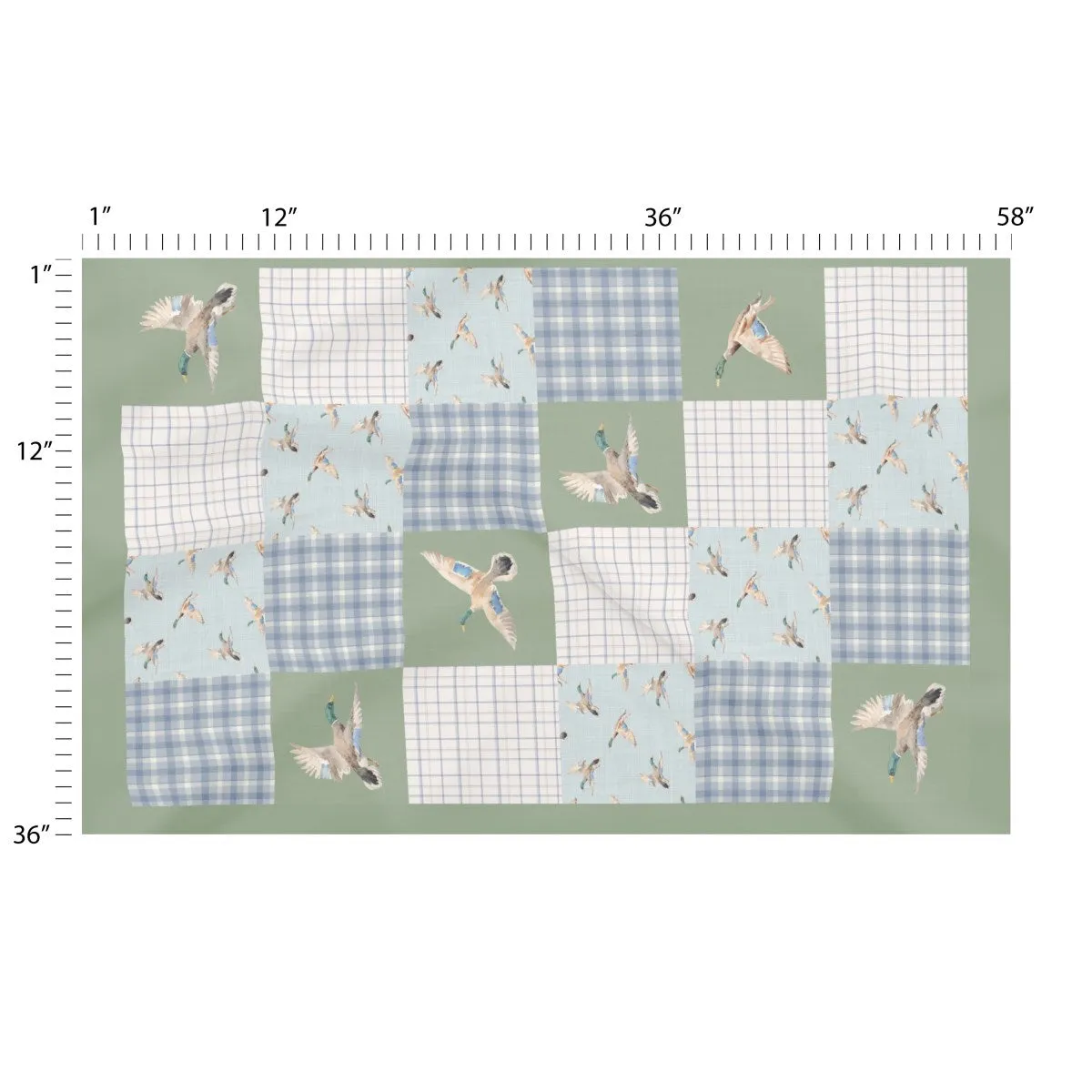 Quilt Duck Hunting - Natural Fiber Fabric by the Yard