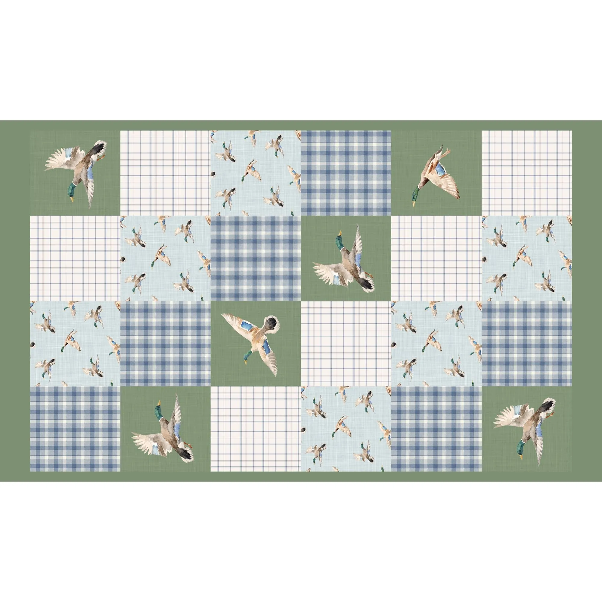 Quilt Duck Hunting - Natural Fiber Fabric by the Yard