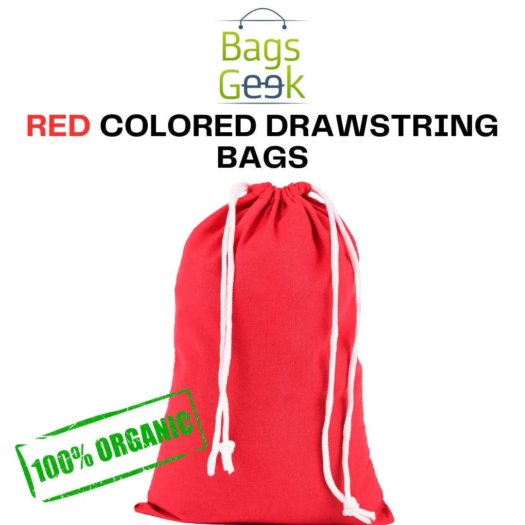Red Colored drawstring Bags