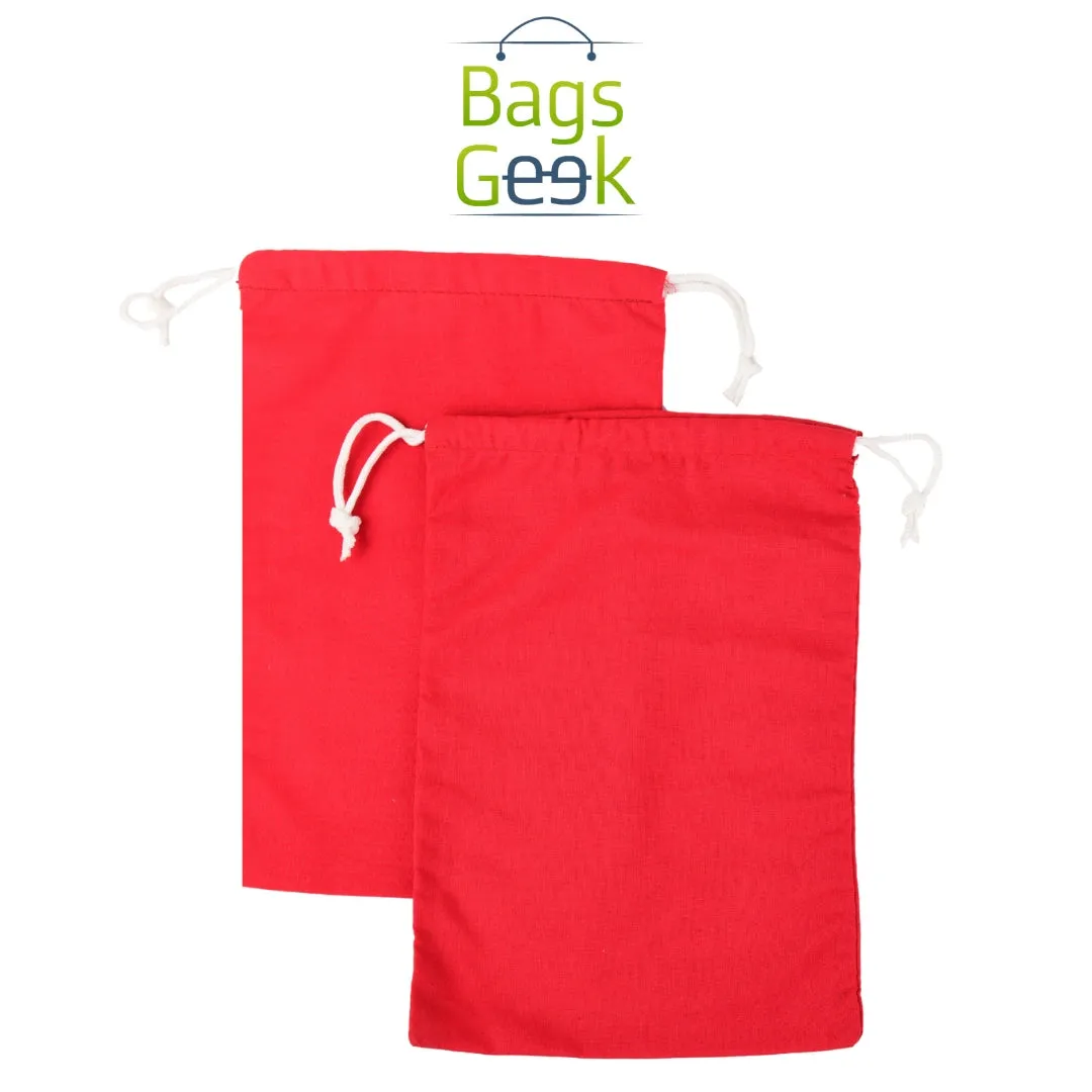 Red Colored drawstring Bags