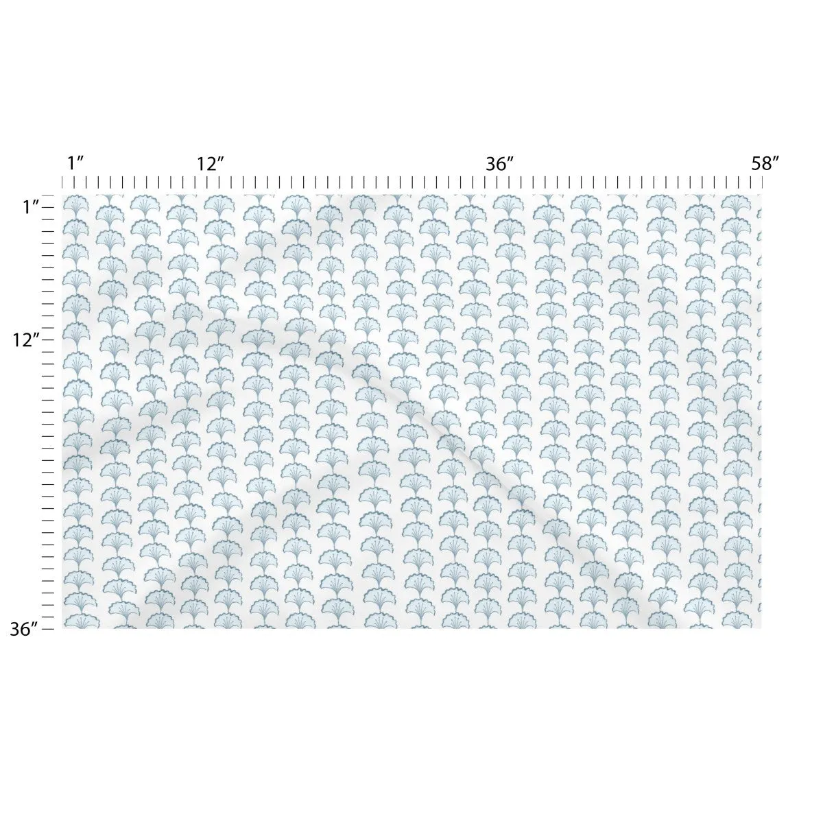 Sally Blue - Natural Fiber Fabric Sample - 9" x Full Width
