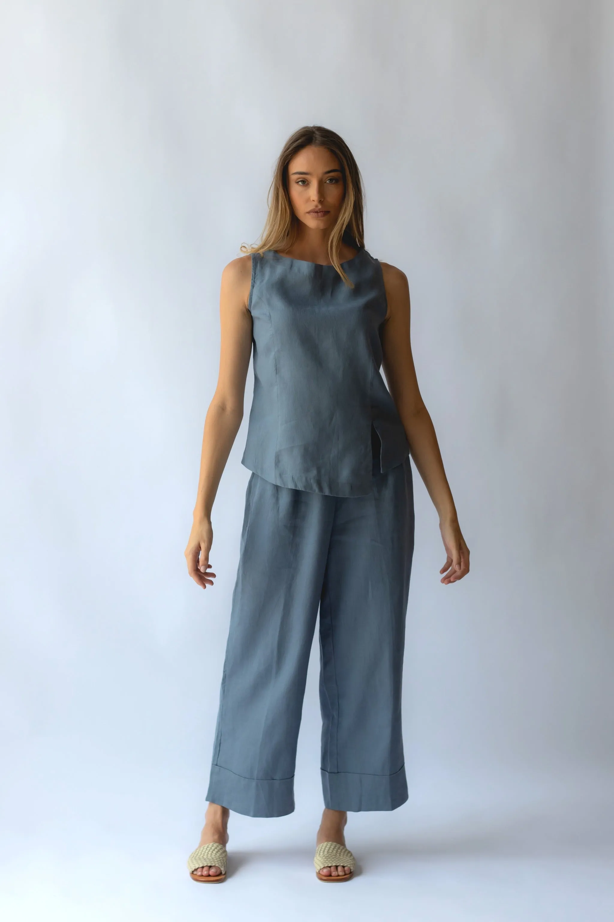 Shell Linen Top Steel