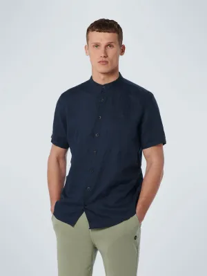Shirt Short Sleeve Granddad Linen Solid | Night