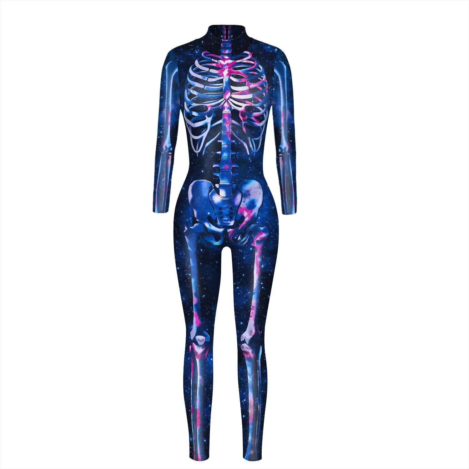 Skeleton 3D Digital Printing Women's Halloween Jumpsuit