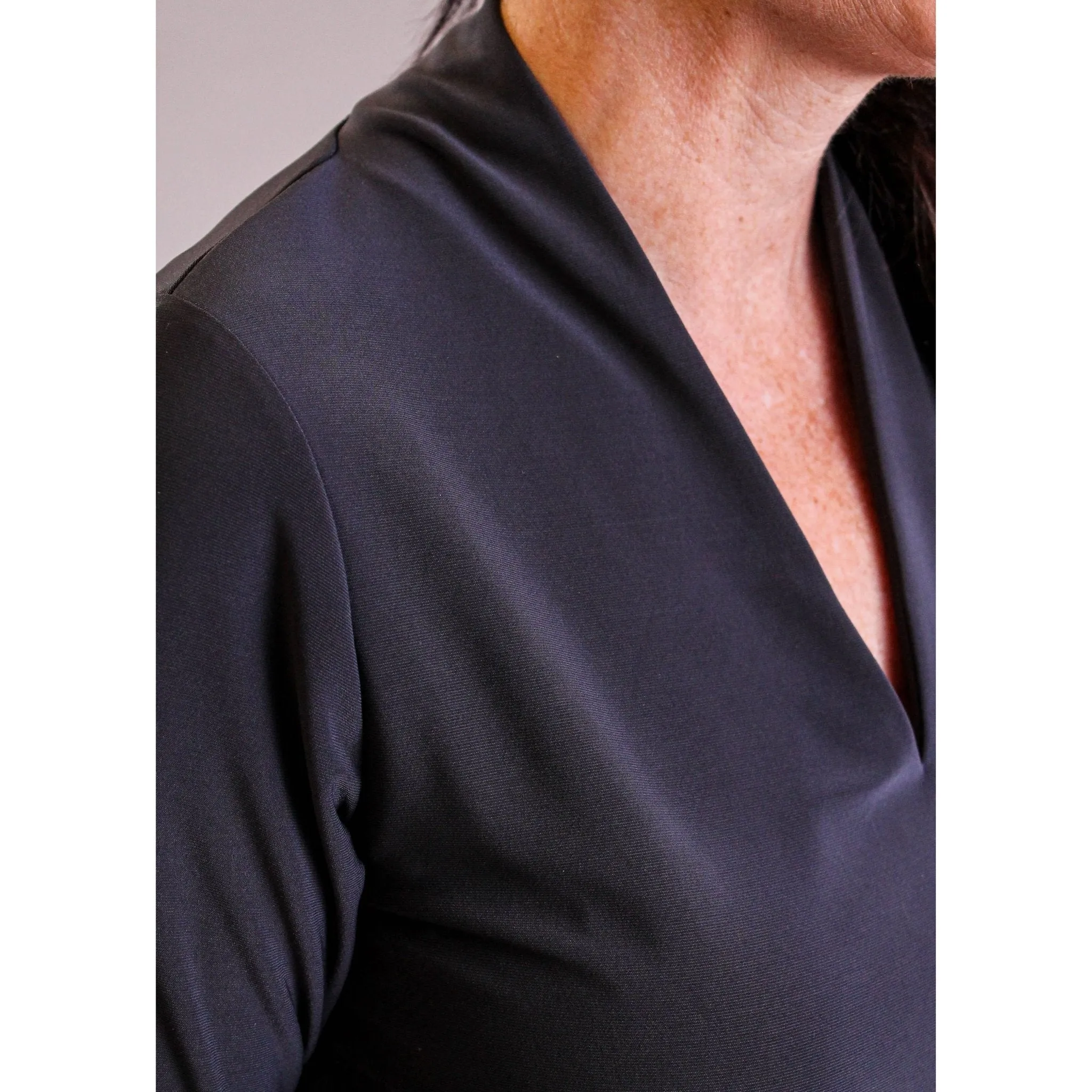 Sympli Deep V Neck Tunic with 3/4 Sleeve