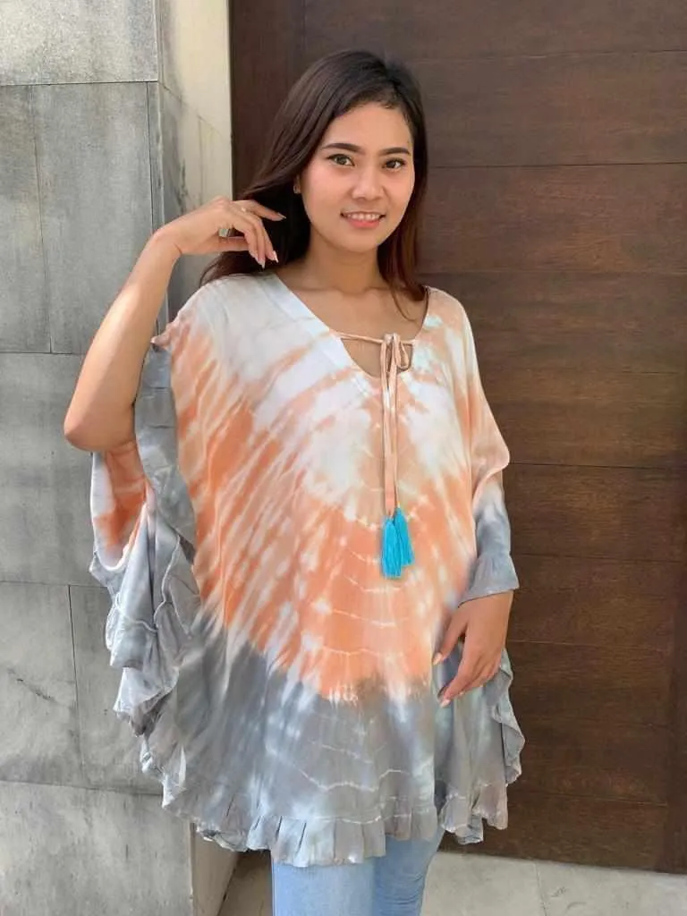 TOP/ DRESS GWENDOLYN Long Sleeve in 3 Tie Dye Colors