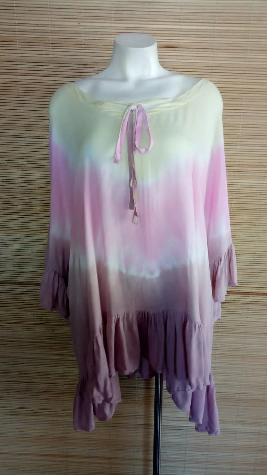 TOP/ DRESS GWENDOLYN Long Sleeve in 3 Tie Dye Colors