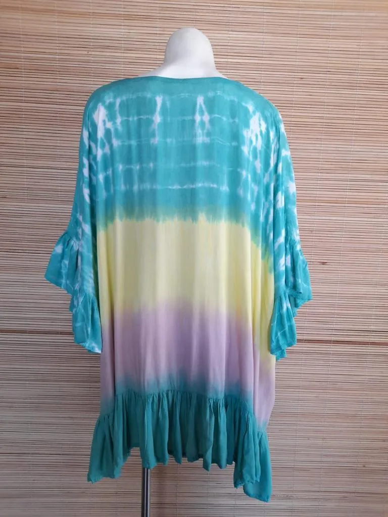 TOP/ DRESS GWENDOLYN Long Sleeve in 3 Tie Dye Colors