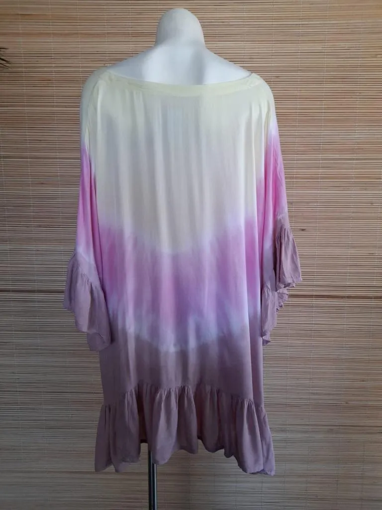 TOP/ DRESS GWENDOLYN Long Sleeve in 3 Tie Dye Colors