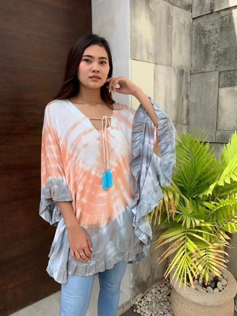 TOP/ DRESS GWENDOLYN New Tie Dye Blush/ Nude