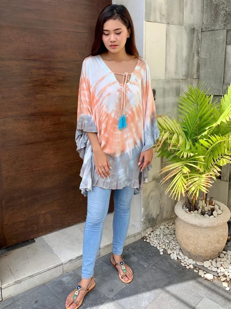 TOP/ DRESS GWENDOLYN New Tie Dye Blush/ Nude