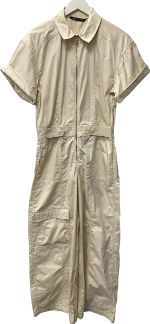 Zara Cream Jumpsuit UK 8